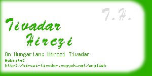 tivadar hirczi business card